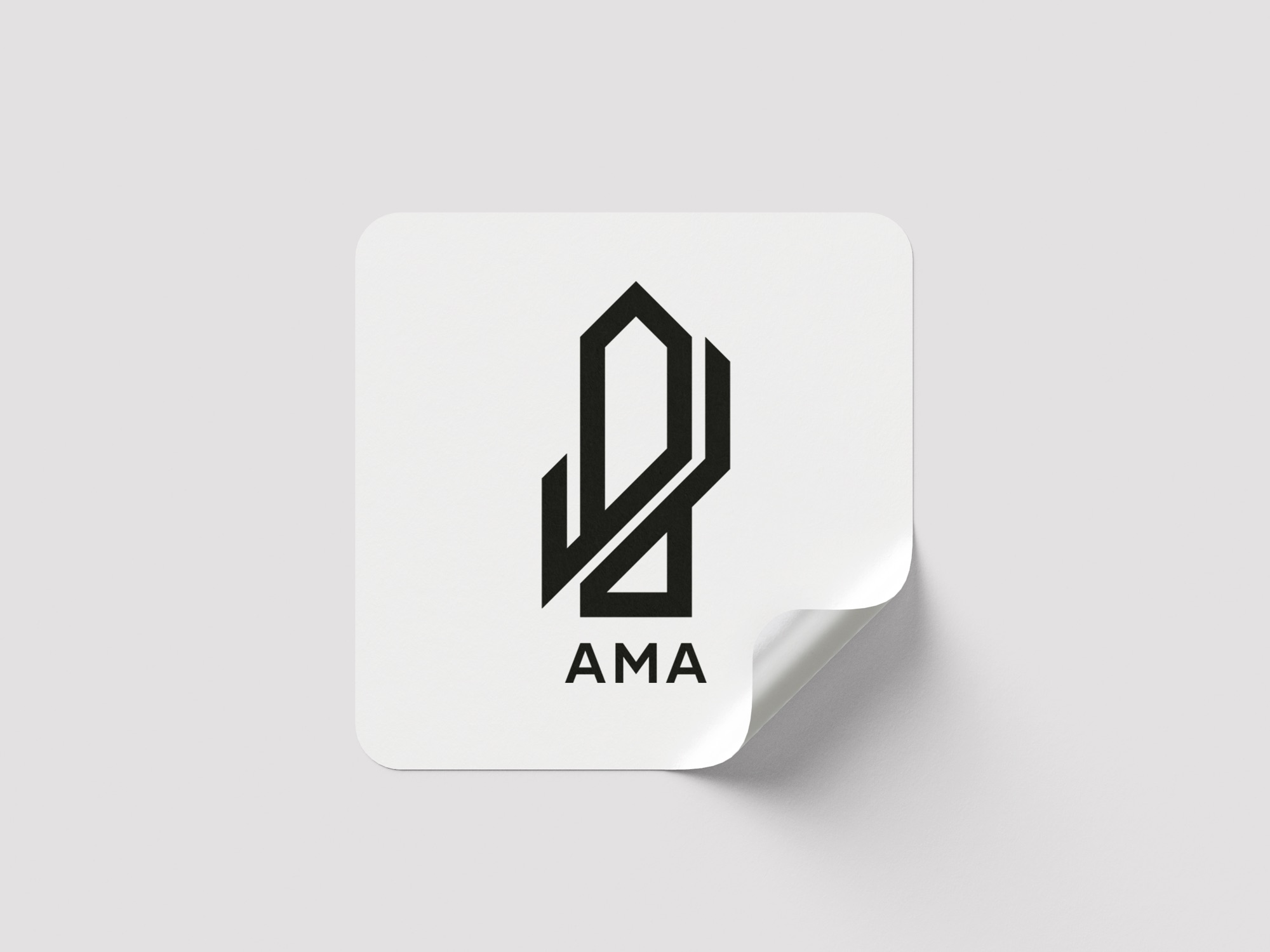 White AMA mark sticker