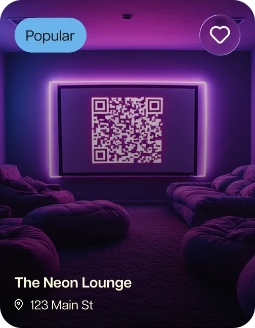 The Neon Lounge room card, marked Popular