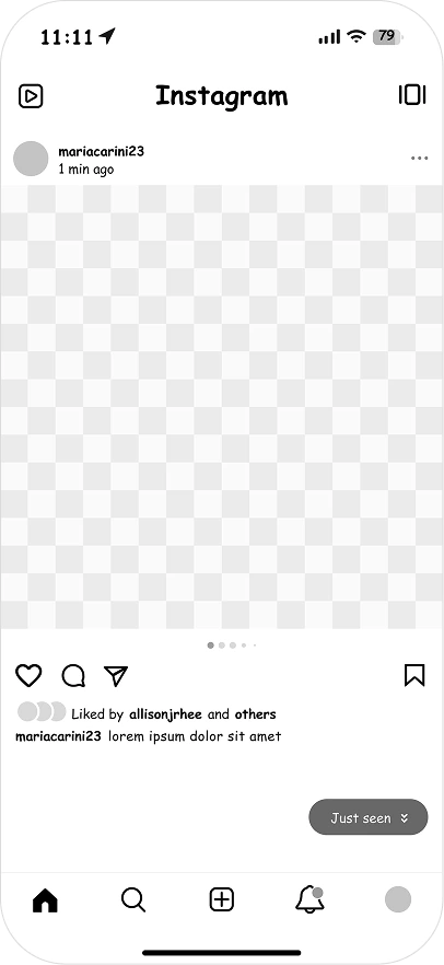 Feed with a Just seen button to jump back