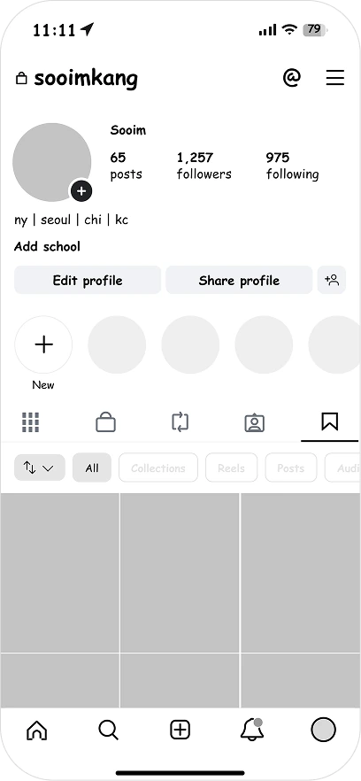Saved posts sorted into lists