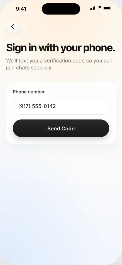 Sign in with your phone number