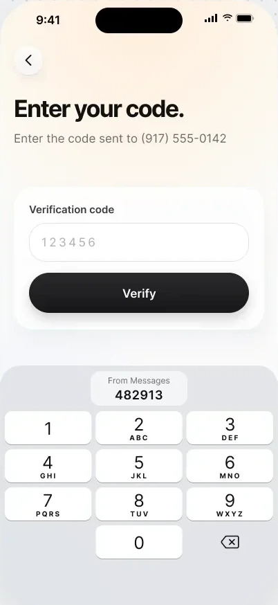 Enter the verification code