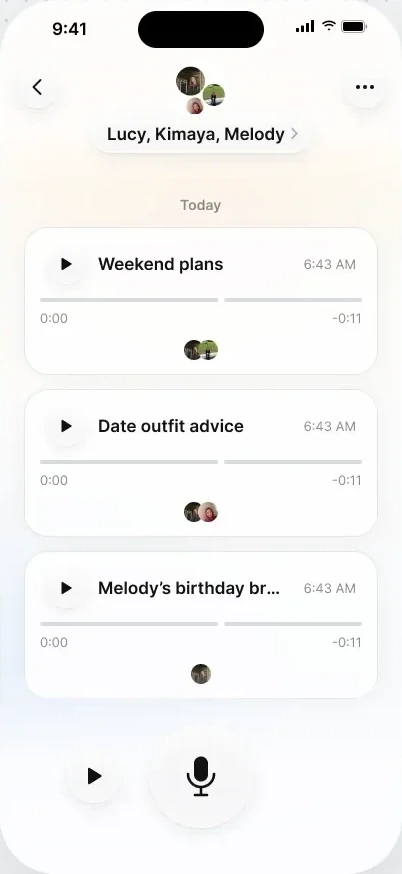 The group chat, threaded by topic