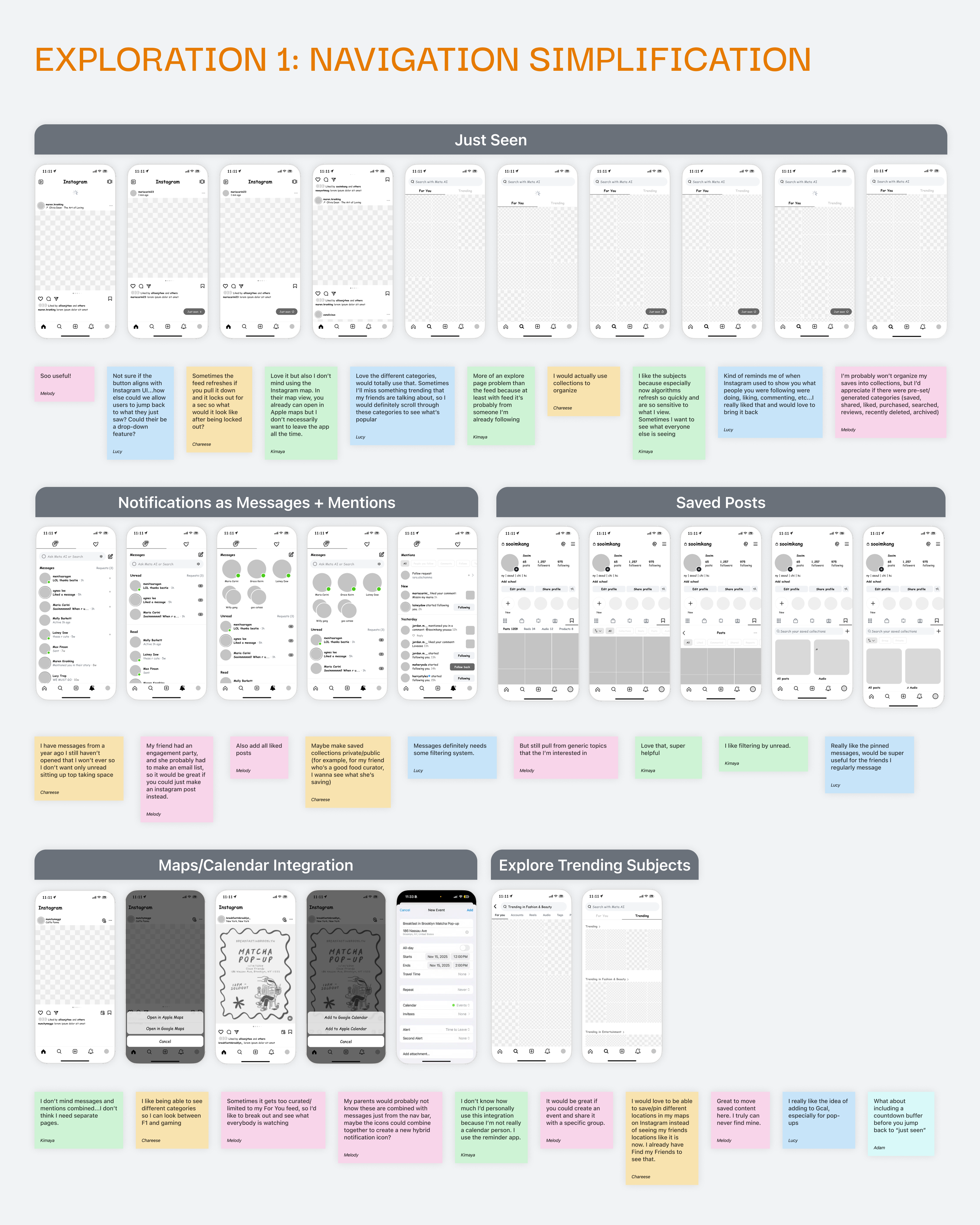 Exploration 1: Navigation simplification