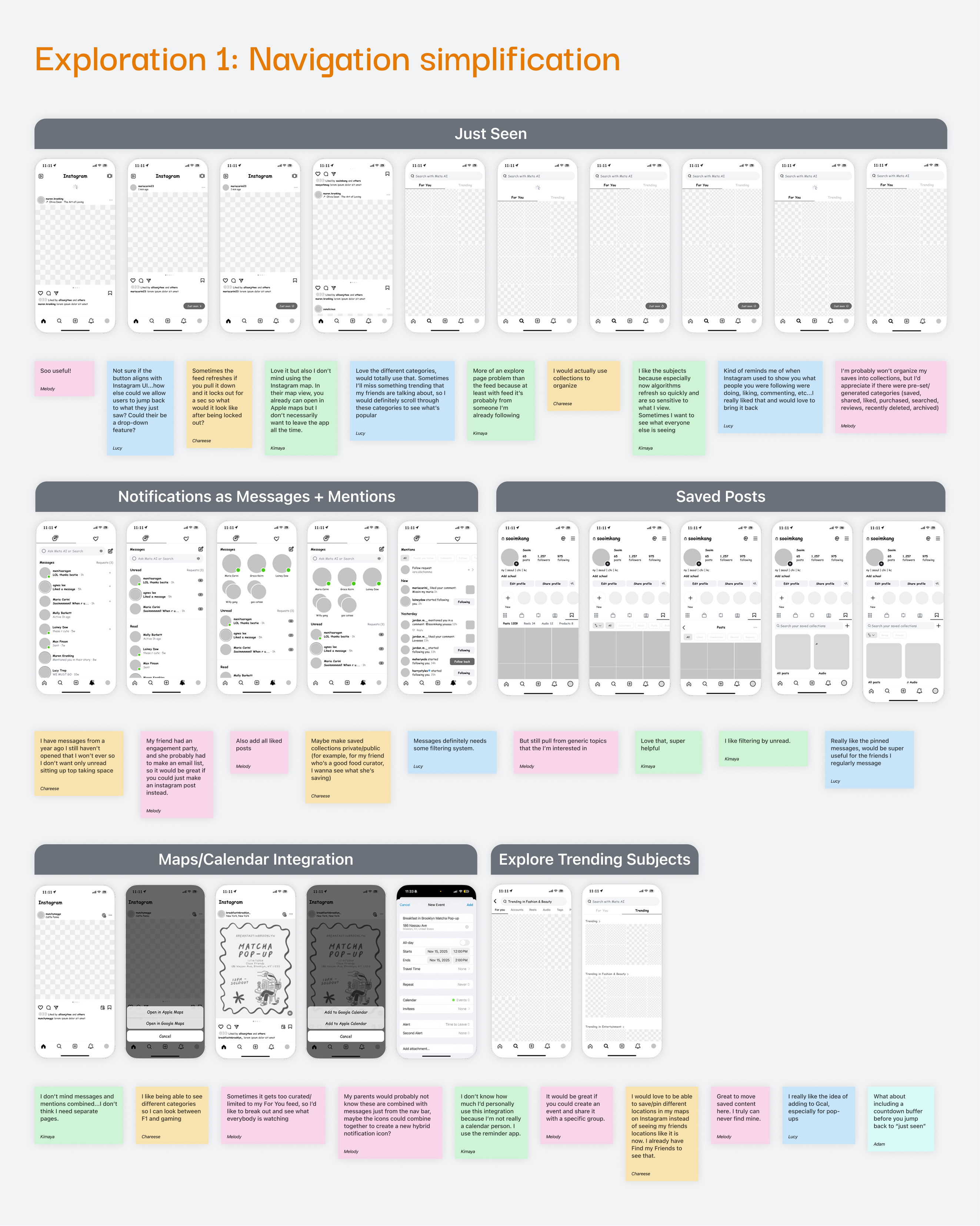 Direction 01: Navigation simplification